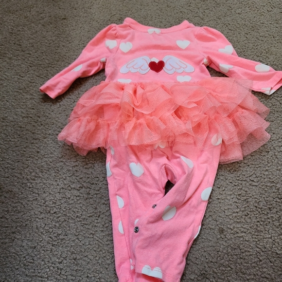 Cat & Jack Pink Heart One Piece with Tulle Skirt - Picture 3 of 5